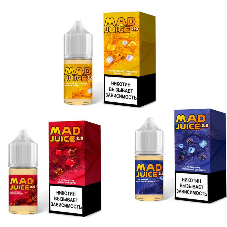 Жидкость Mad Salt - Strawberry peach (Клубника Персик) 30 мл (20 мг)