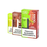 (М) Одноразовая электронная сигарета HQD Click 5500 - Клубника Банан